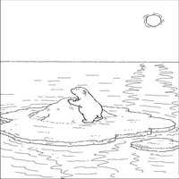 Маленький полярный медвежонок (Little Polar Bear) - на льдине в океане
