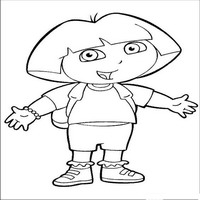 Раскраски с героями по мотивам историй про Даша-следопыт (Dora the Explorer) - даша