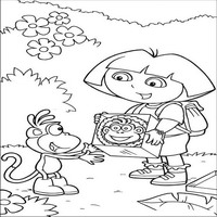 Раскраски с героями по мотивам историй про Даша-следопыт (Dora the Explorer) - коробка