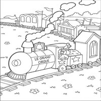 Раскраски с героями по мотивам историй про Даша-следопыт (Dora the Explorer) - вагоны