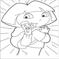Раскраски с героями по мотивам историй про Даша-следопыт (Dora the Explorer) - в кармашке