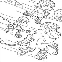 Раскраски с героями по мотивам историй про Даша-следопыт (Dora the Explorer) - роллеры