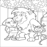 Раскраски с героями по мотивам историй про Даша-следопыт (Dora the Explorer) - объятия