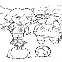 Раскраски с героями по мотивам историй про Даша-следопыт (Dora the Explorer) - не перепутать