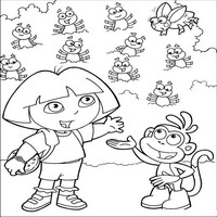 Раскраски с героями по мотивам историй про Даша-следопыт (Dora the Explorer) - жуки