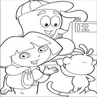 Раскраски с героями по мотивам историй про Даша-следопыт (Dora the Explorer) - касса