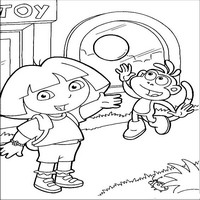 Раскраски с героями по мотивам историй про Даша-следопыт (Dora the Explorer) - у магазина