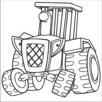 Раскраски с героями по мотивам историй про Боб-строитель (Bob the Builder) - трактор
