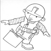 Раскраски с героями по мотивам историй про Боб-строитель (Bob the Builder) - ведро