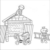 Раскраски с героями по мотивам историй про Боб-строитель (Bob the Builder) - варота разобраны