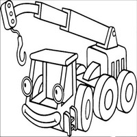 Раскраски с героями по мотивам историй про Боб-строитель (Bob the Builder) - машинный кран