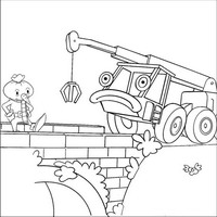Раскраски с героями по мотивам историй про Боб-строитель (Bob the Builder) - стена