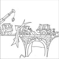Раскраски с героями по мотивам историй про Боб-строитель (Bob the Builder) - мост