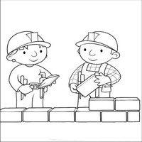 Раскраски с героями по мотивам историй про Боб-строитель (Bob the Builder) - кирпичи