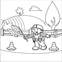Раскраски с героями по мотивам историй про Боб-строитель (Bob the Builder) - флаг