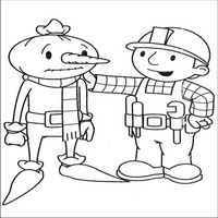 Раскраски с героями по мотивам историй про Боб-строитель (Bob the Builder) - рука на плече