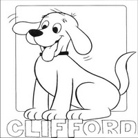 Раскраски с героями по мотивам историй про Клиффорд (Clifford) - портрет