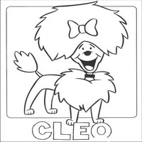 Раскраски с героями по мотивам историй про Клиффорд (Clifford) - клео