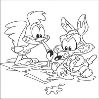 Раскраски с героями по мотивам историй про Малыши Луни Тюнз (Baby Looney Tunes) - рисование