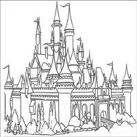 Раскраски с героями из мультфильмов Шрек (Shrek) - замок тридевятого царства