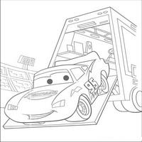 Раскраски с героями из мультфильмов Тачки (Cars) - из грузовика