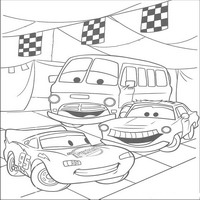 Раскраски с героями из мультфильмов Тачки (Cars) - друзья