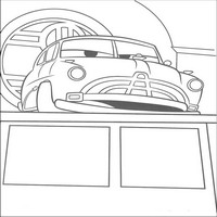 Раскраски с героями из мультфильмов Тачки (Cars) - соревнования