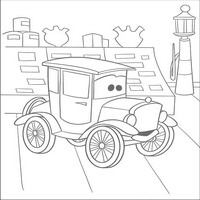 Раскраски с героями из мультфильмов Тачки (Cars) - карета