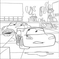 Раскраски с героями из мультфильмов Тачки (Cars) - совет