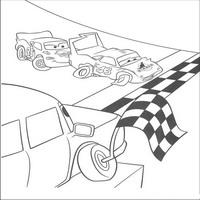 Раскраски с героями из мультфильмов Тачки (Cars) - Кинг