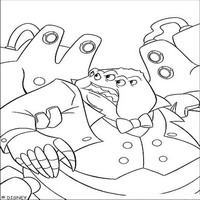Раскраски с героями из мультфильма Корпорация монстров (Monsters) - мистер Водоног