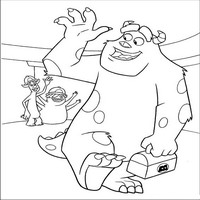 Раскраски с героями из мультфильма Корпорация монстров (Monsters) - Нидлмен и Смитти