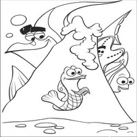 Раскраски с героями из мультфильма В поисках Немо (Finding Nemo) - грот