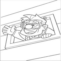Раскраски с героями из мультфильма Вверх (Up) - в окне