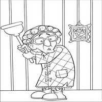 Раскраски с героями из мультфильма Рататуй (Ratatouille) - старушка