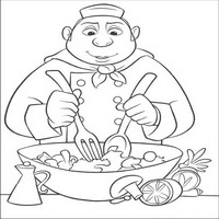 Раскраски с героями из мультфильма Рататуй (Ratatouille) - помошник на кухне
