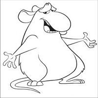 Раскраски с героями из мультфильма Рататуй (Ratatouille) - папаша Реми