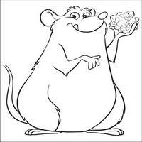Раскраски с героями из мультфильма Рататуй (Ratatouille) - братец Реми