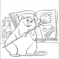 Раскраски с героями из мультфильма Рататуй (Ratatouille) - они не понимают в кулинарии
