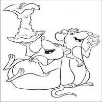 Раскраски с героями из мультфильма Рататуй (Ratatouille) - братья крысы
