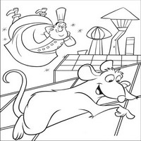 Раскраски с героями из мультфильма Рататуй (Ratatouille) - Реми и его муза