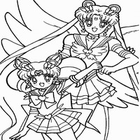Раскраски с Сейлор Мун (Sailor Moon)  и ее друзьями