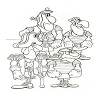 Раскраски с персонажами Айболит - пираты