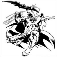 Раскраски с Бэтмэном (Batman) - Бэтмэн с лассо