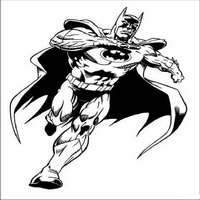 Раскраски с Бэтмэном (Batman) - Бэтмэн бежит
