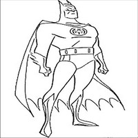 Раскраски с Бэтмэном (Batman) - Бэтмэн в полный рост