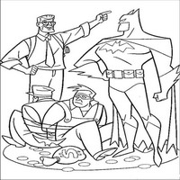 Раскраски с Бэтмэном (Batman) - Бэтмэн и полиция