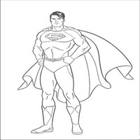 Раскраски с Супермэном (Superman) - в полный рост