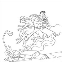 Раскраски с Супермэном (Superman) - спасение людей