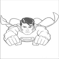 Раскраски с Супермэном (Superman) - полный вперёд
